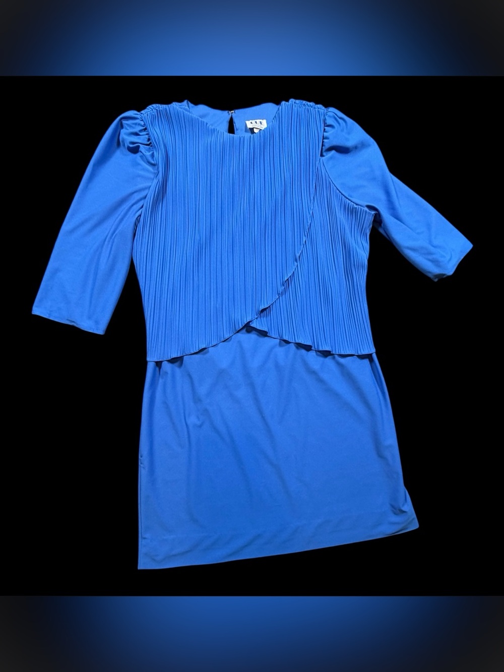 Cue Vibrant Cobalt Blue Pleated Dress